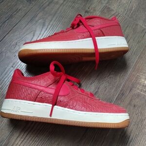 Nike Air Force 1 Red Snakeskin youth